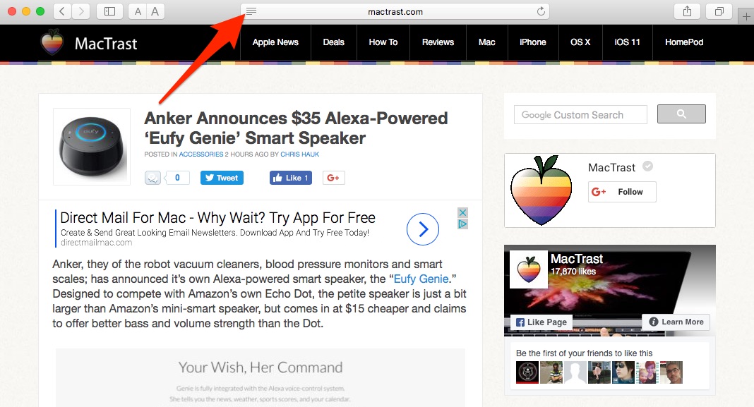 How to a Safari Webpage Without Ads on Your Mac
