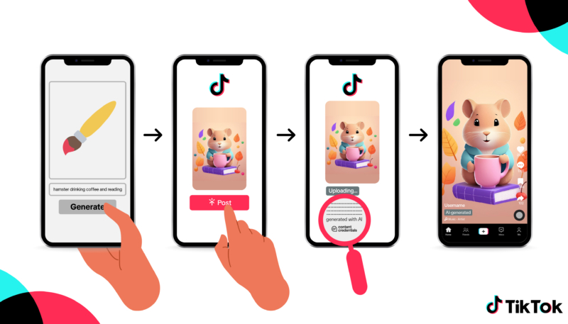 TikTok First Social Network to Automatically Label AI-Generated Content