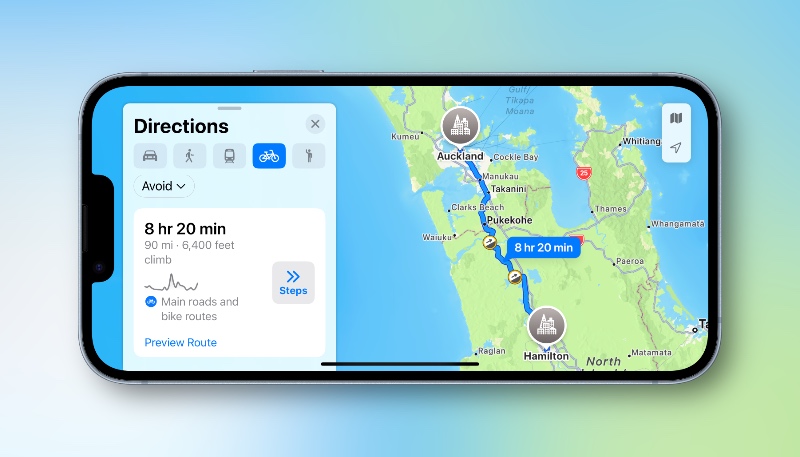 Apple Maps Cycling Directions Now Available in New Zealand