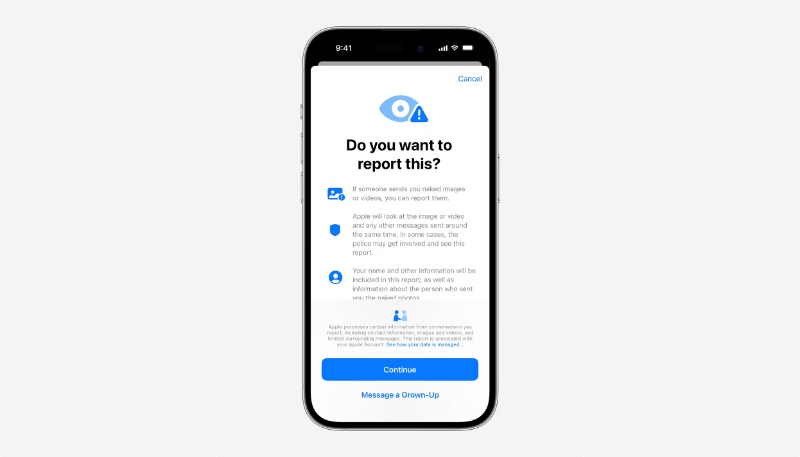 iOS 18.2 Beta Allows Children to Report Unsolicited Nude Photos and Videos