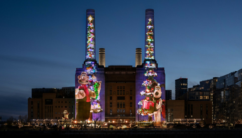 Wallace & Gromit ‘Shot on iPhone’ Holiday Animation at Apple’s UK Battersea Power Station Headquarters